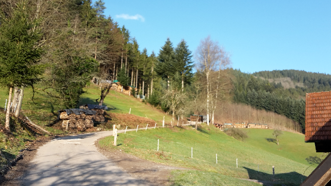 Wandern über dem Mitteltal